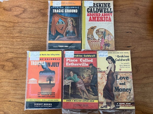 Vtg Paperbacks by Erskine Caldwell - lot of 5
