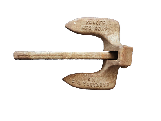 Vtg ANCHOR N15 Roloff Mfg. Corp. Cast Iron Marine Boat Anchor Kaukauna