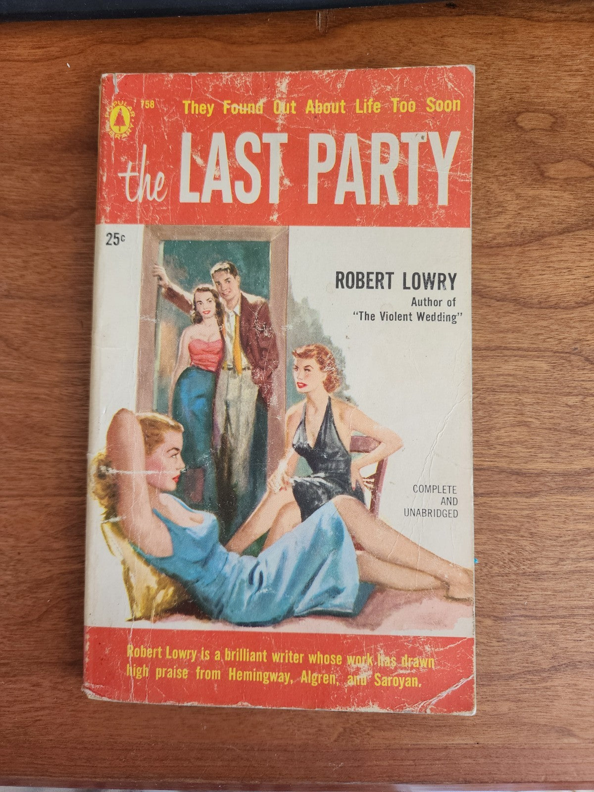 The Last Party By Robert Lowry 758 Popular Library 1956