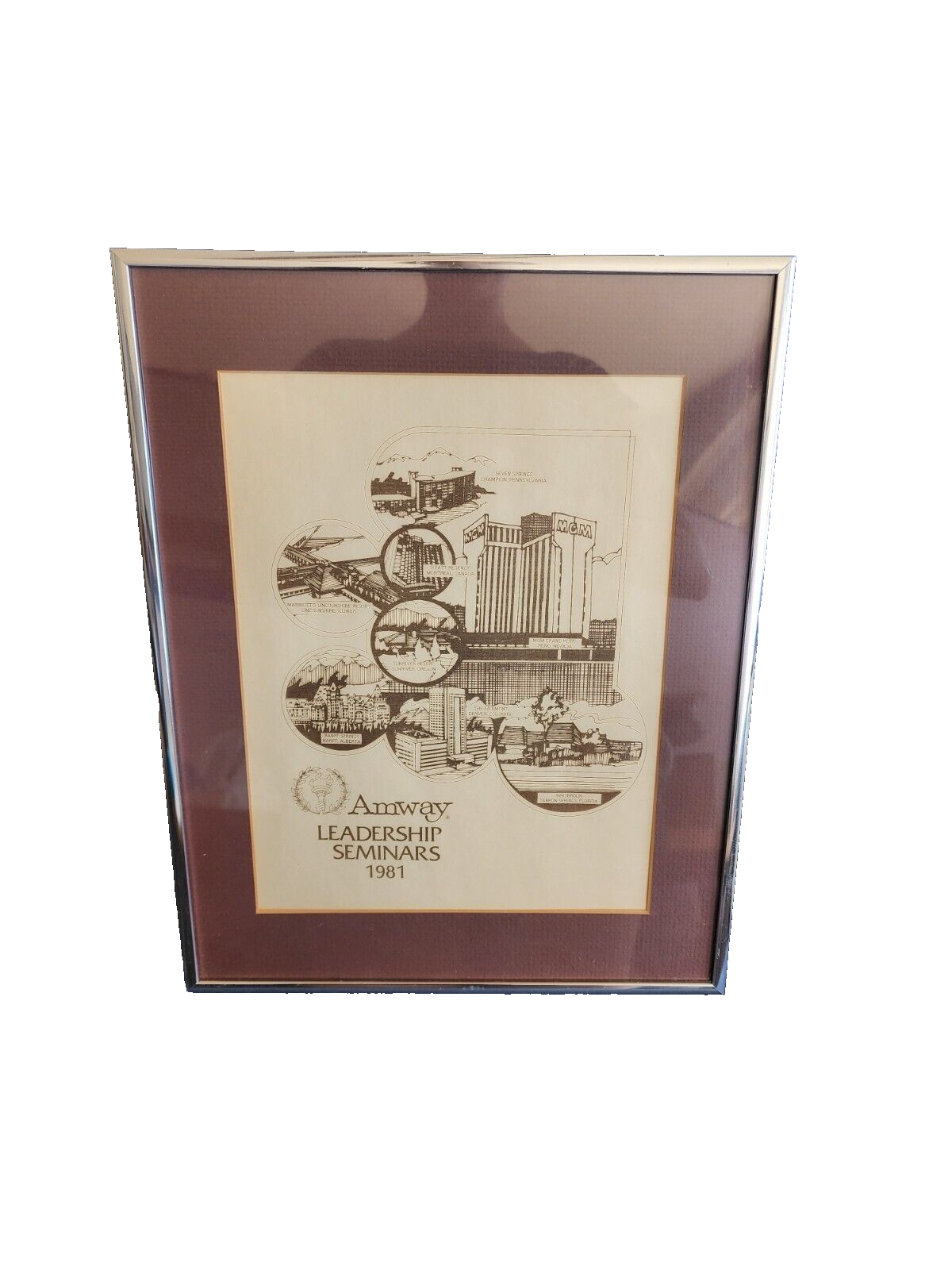 Amway leadership seminars 1981 framed photo 14.5" x 11"