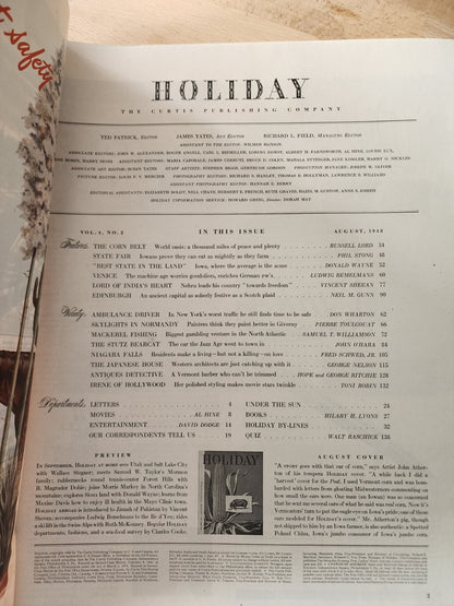 1948 AUGUST HOLIDAY MAGAZINE - THE CORN BELT
