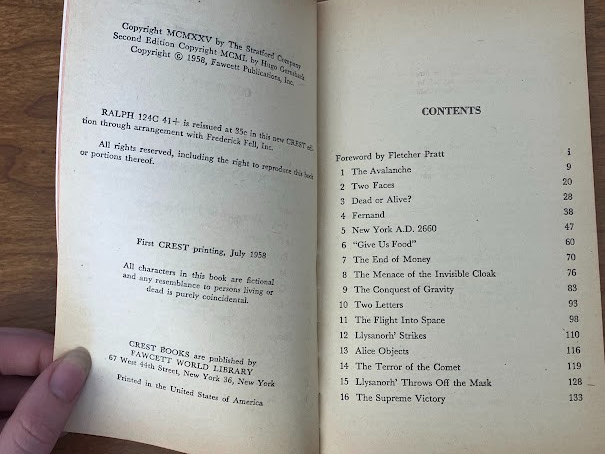 Vintage Paperback - RALPH 124C 41+ Hugo Gernsback