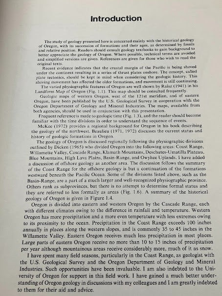 Of Geology Of Oregon 1964 By Ewart M Baldwin - 3rd Edition