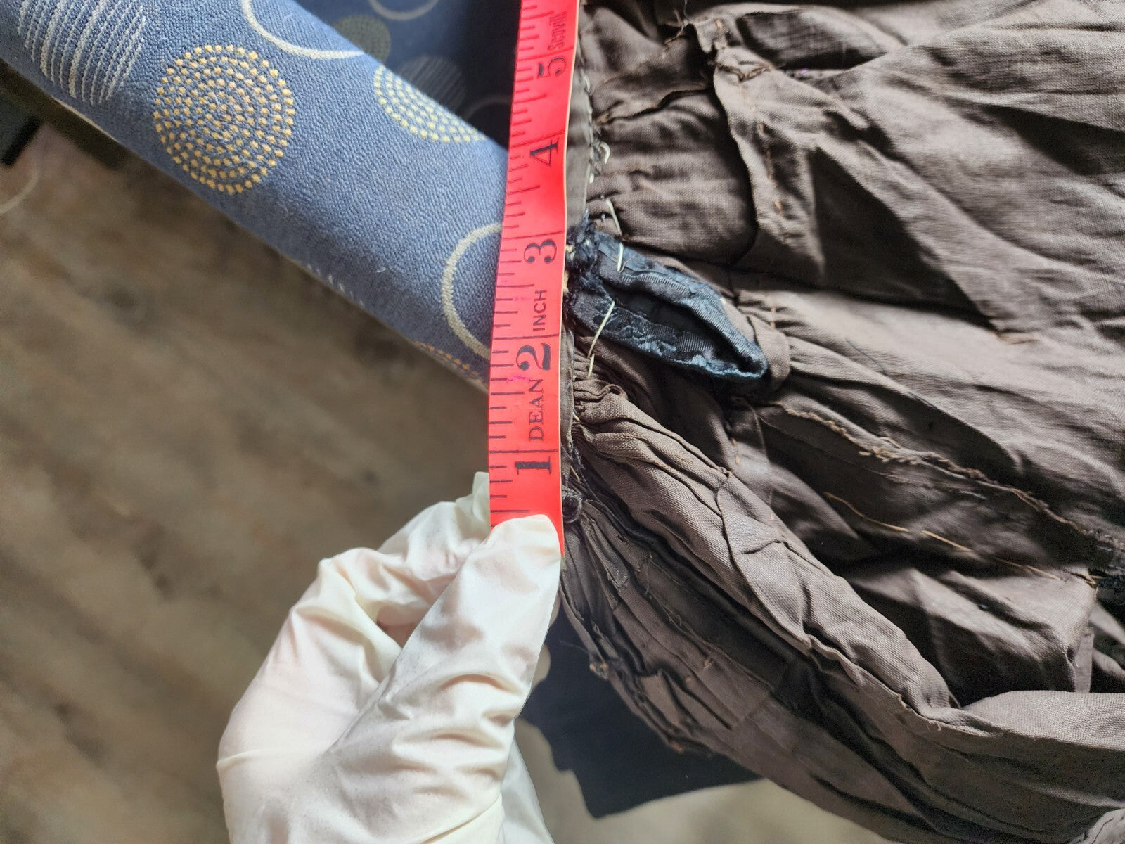 Edwardian Antique Full Long Beaded Skirt Black Silk/Taffeta