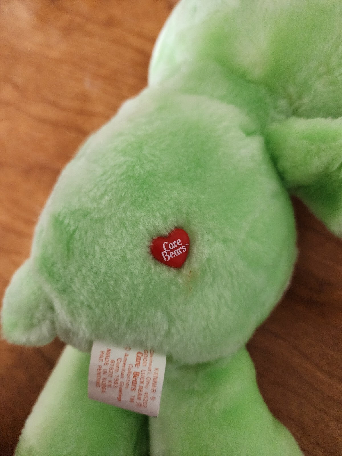 Vtg Care Bear 1980’s Light Green Good Luck Shamrock 13”