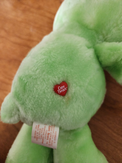 Vtg Care Bear 1980’s Light Green Good Luck Shamrock 13”