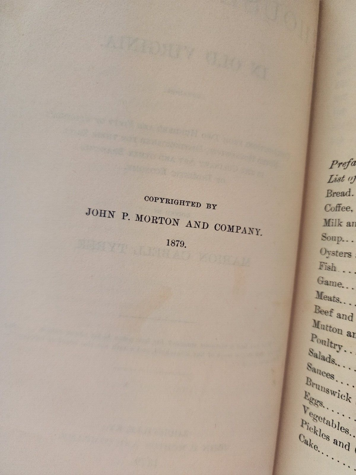Housekeeping In Old Virginia 1879 Edition Cookbook vtg Hardcover