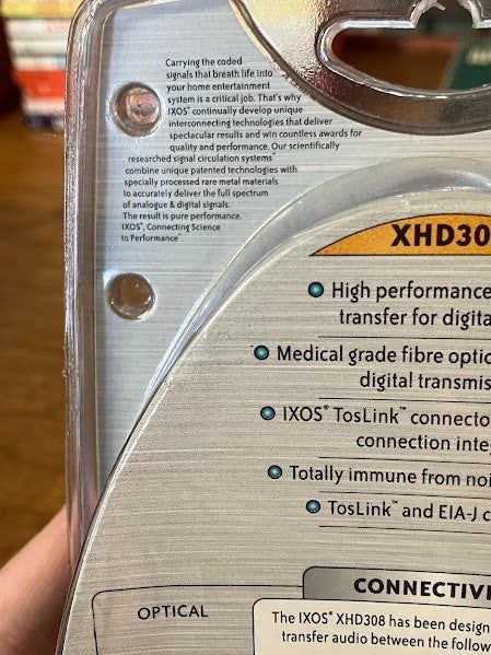IXOS: Cable Connectors - XHD308 - 1 Meter (3ft)