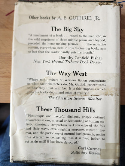 A B Guthrie Jr / THE BIG IT AND OTHER STORIES 1st Edition 1960