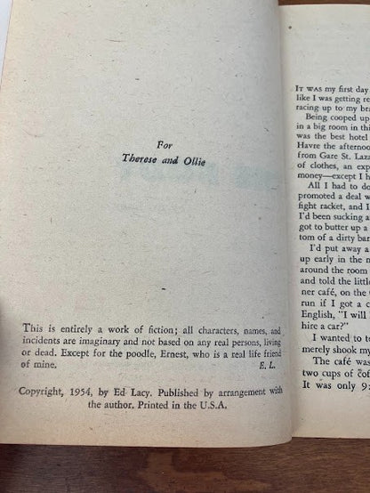 Vtg Paperbacks by Ed Lacy - lot of 2