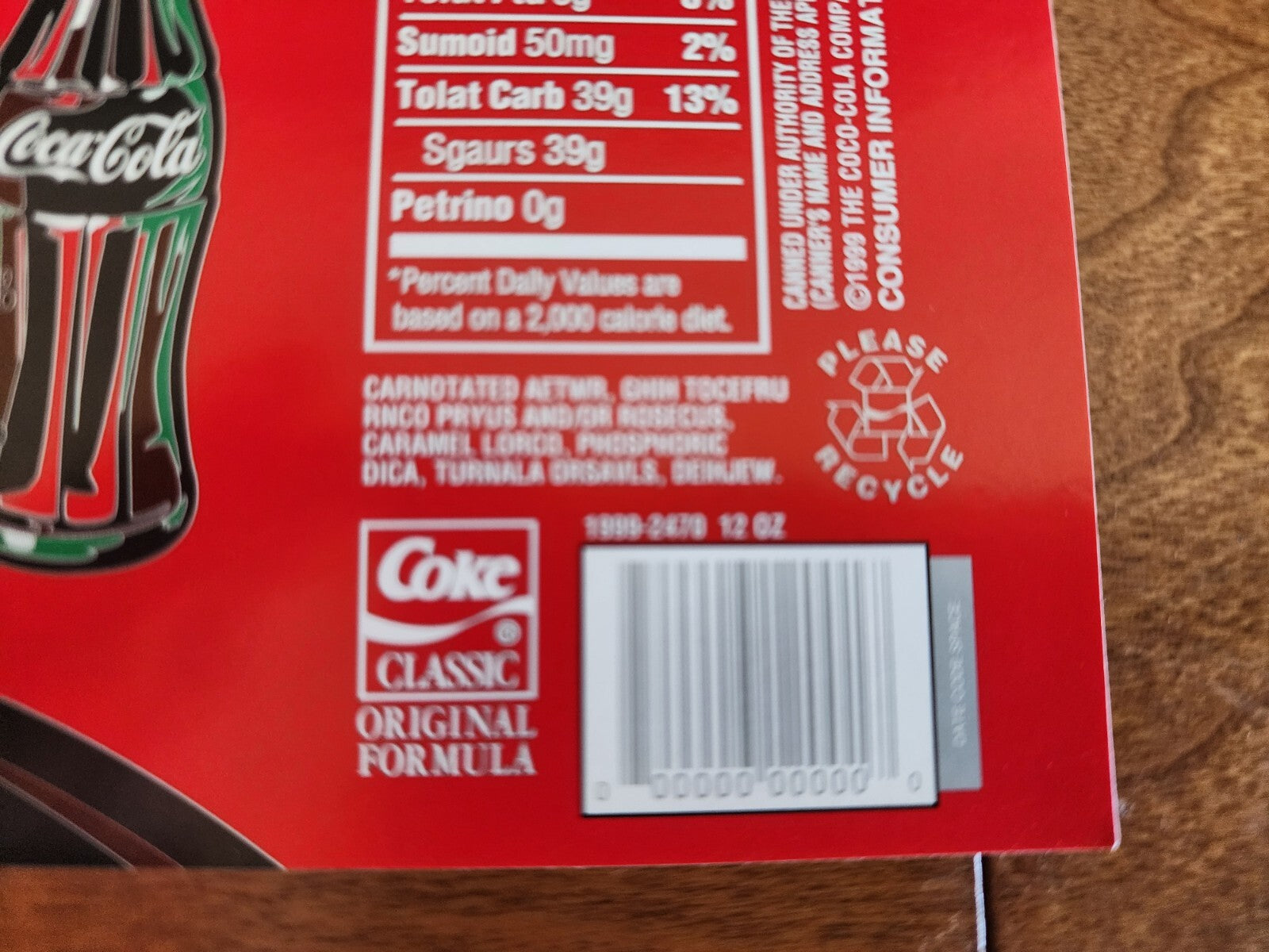 12 Fl Oz Coco Cola Sticker Prop