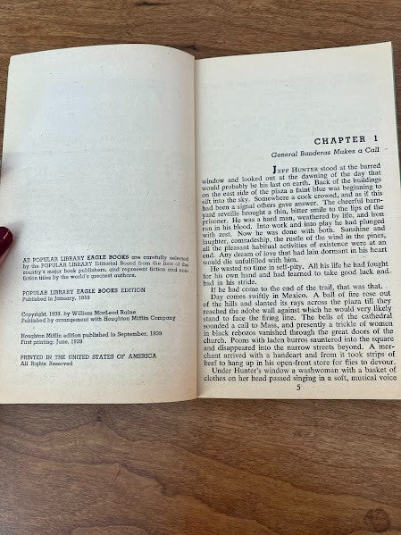Popular Library - THE RIVER BEND FEUD by William MacLeod Raine
