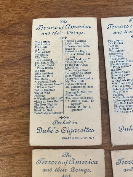 Duke's Cigarette Cards: Terrors of America and their Doings - Lot of 4