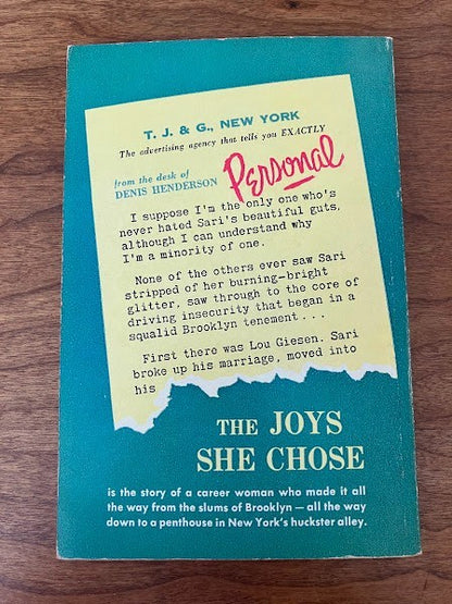 Vtg Paperback - THE JOYS SHE CHOSE - MATTHEW PETERS