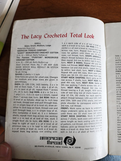 Vtg American thread Co. Star book #200 Crochet Paperback