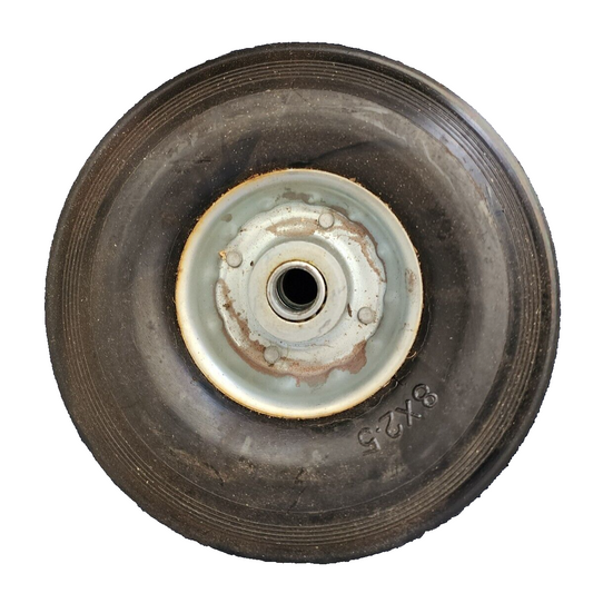 8" Replacement Hard Rubber Tire Wheel Solid & Rim for Dolly Hand Cart Steel Hub