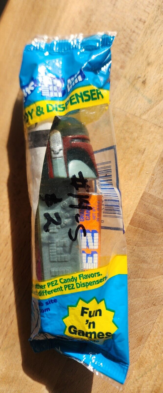 Star Wars Boba Fett Pez Dispenser Grey Base W/ Candy Brand New Factory Sealed 