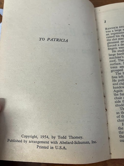 Vintage Paperback - Tedd Thomey: AND DREAM OF EVIL