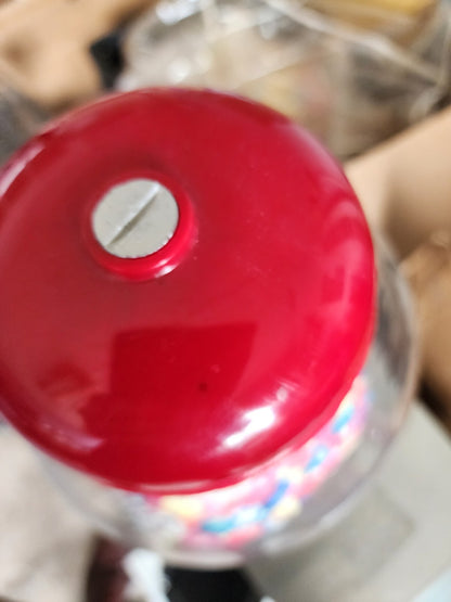 Vtg Gumball Machine - 11-Inch Retro-Style, Coin-Operated Cast Metal