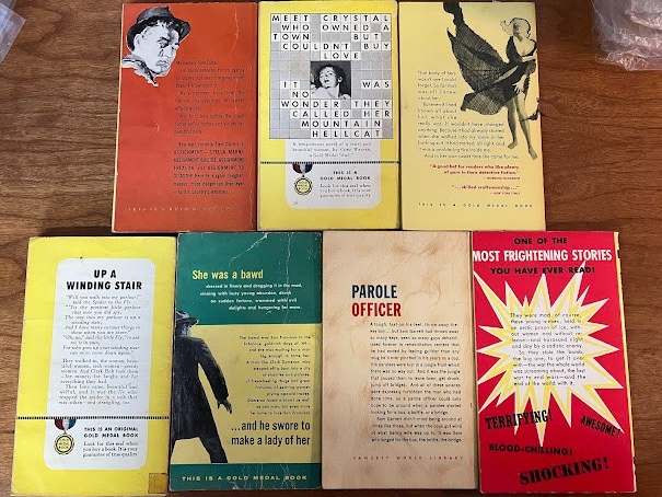 Vtg Paperbacks - Gold Medal Books - lot of 7