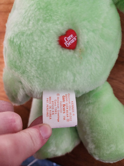 Vtg Care Bear 1980’s Light Green Good Luck Shamrock 13”