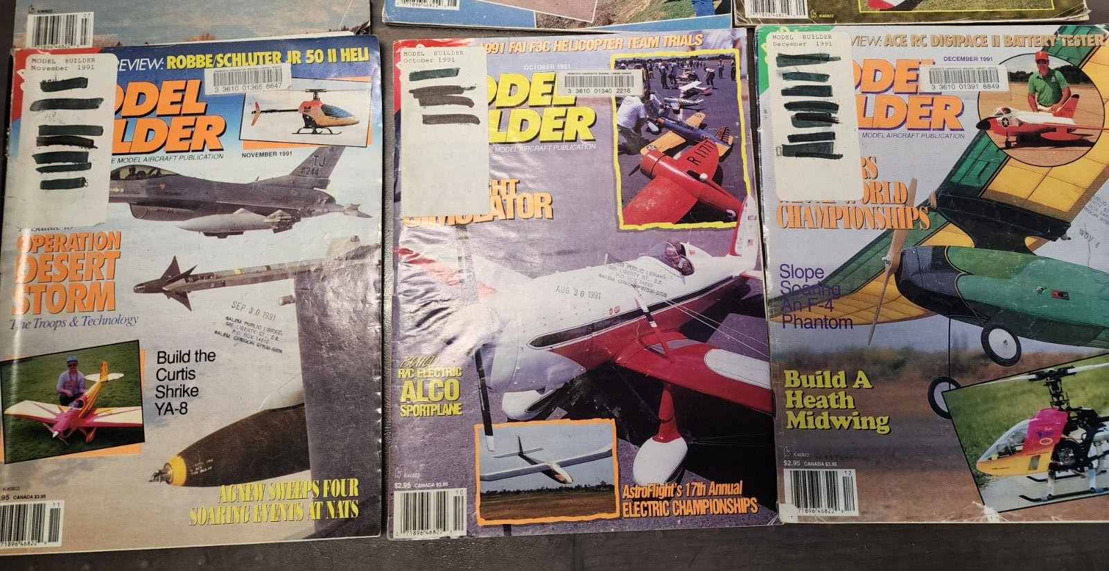 Model Builder Airplane Aviation Magazines RC Modeler 1991 full year 12 issues