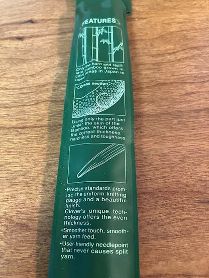 Bamboo Premium Knitting Needles - Lot of 5 - No. 6, 7, 9, 13, and 13