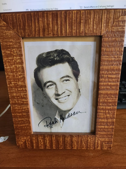 Wooden picture frame 5 x 7 With Printed Picture of Rock Hudson