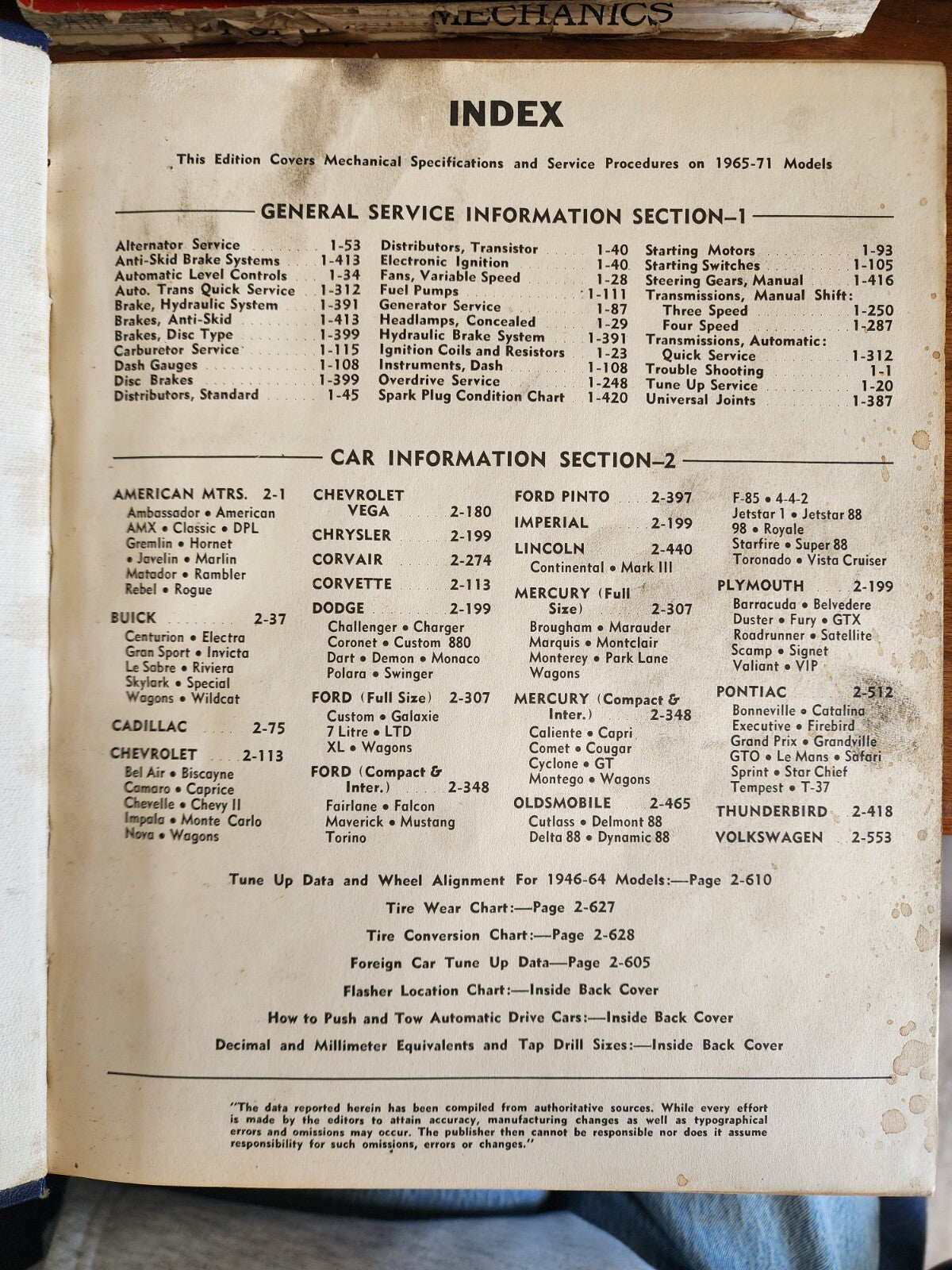 Vintage Motor's Auto Repair Manual 34th Edition 1st Printing HC