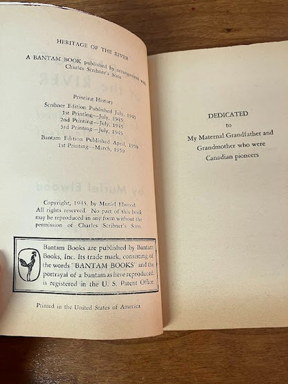 Bantam Book - Heritage Of The River by Muriel Elwood