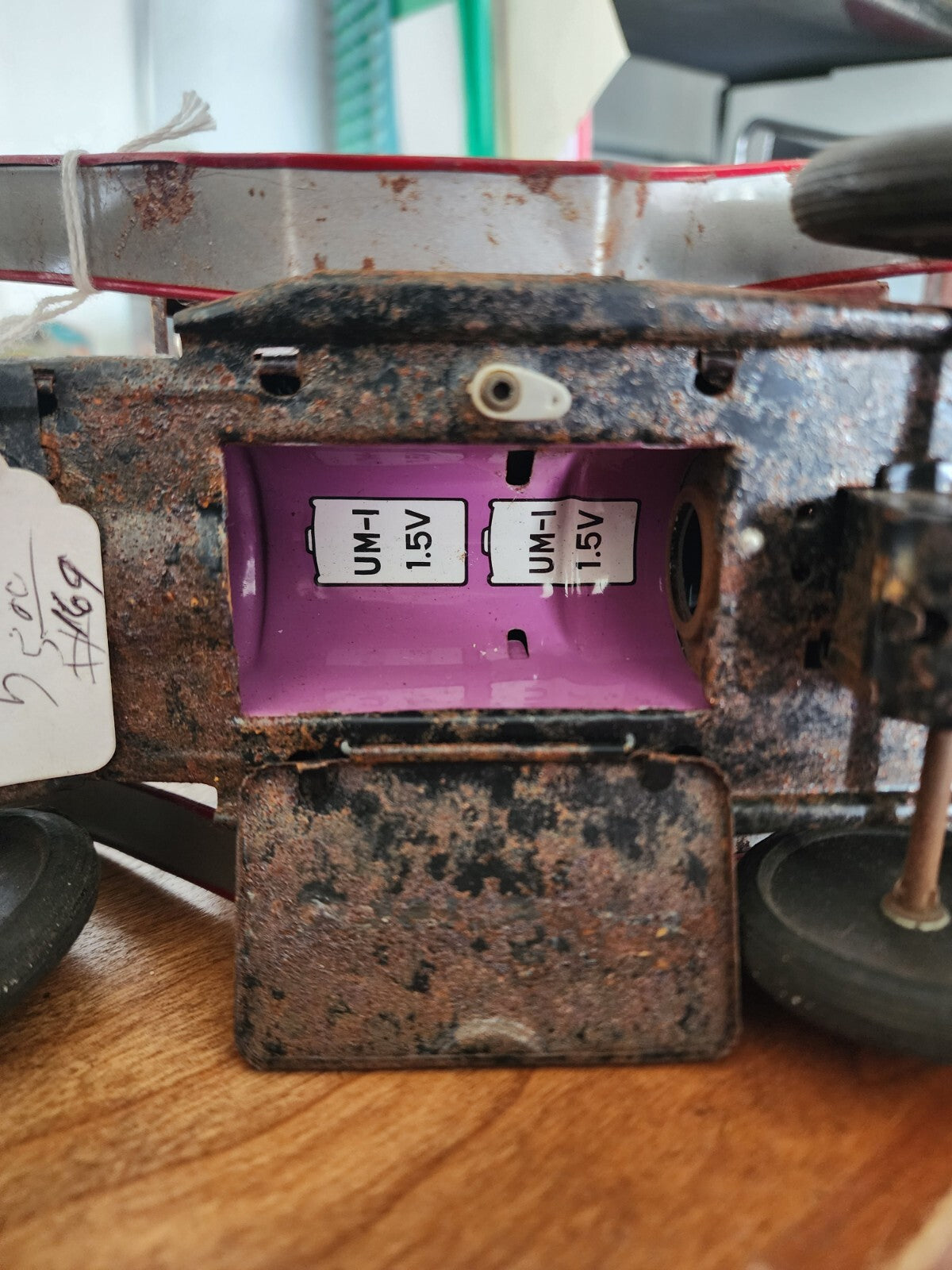 Vtg 1950s Battery Operated Tin Toy Trademark Y Japan Grand-Pa Car