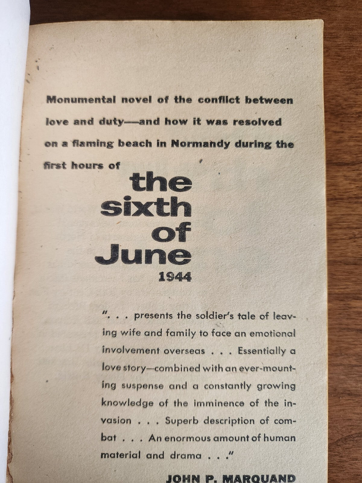 The Sixth of June - A Paperback Book by Lionel Shapiro