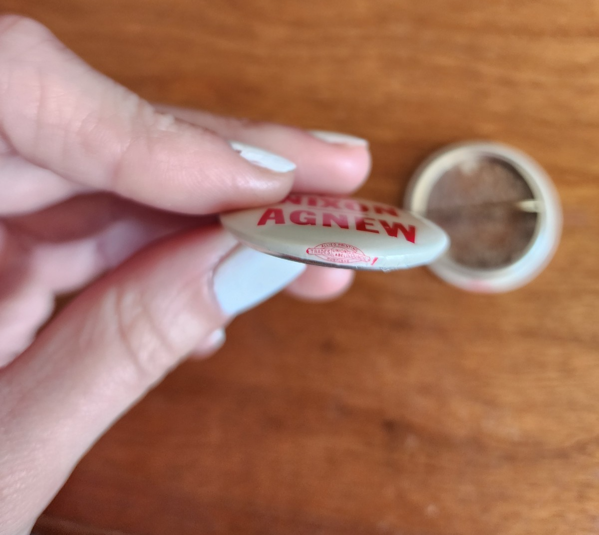 Pair of Oregonians For Nixon Agnew Pinback Buttons