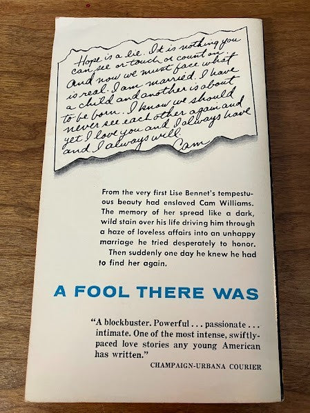Vtg Paperback - A FOOL THERE WAS - John Manson