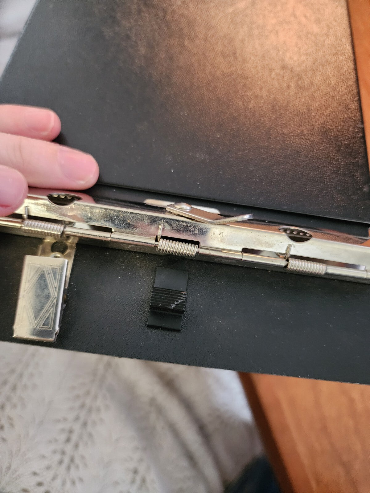 Black Metal Clipboard Storage