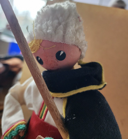 Vintage Doll Bulgaria Male Hand painted 11" Traditional Costume Souvenir