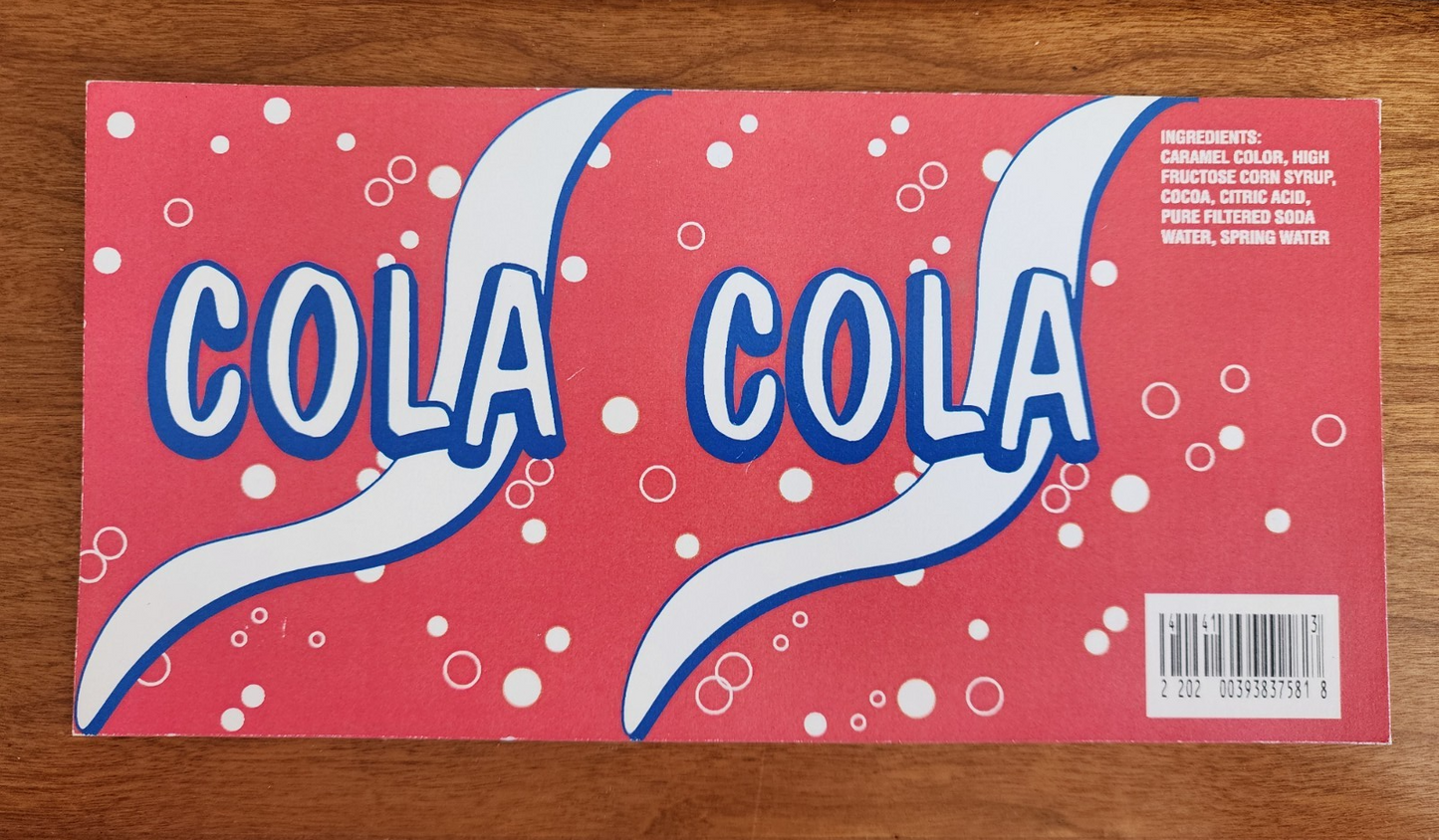 12 Fl Oz Cola Soda Sticker Prop