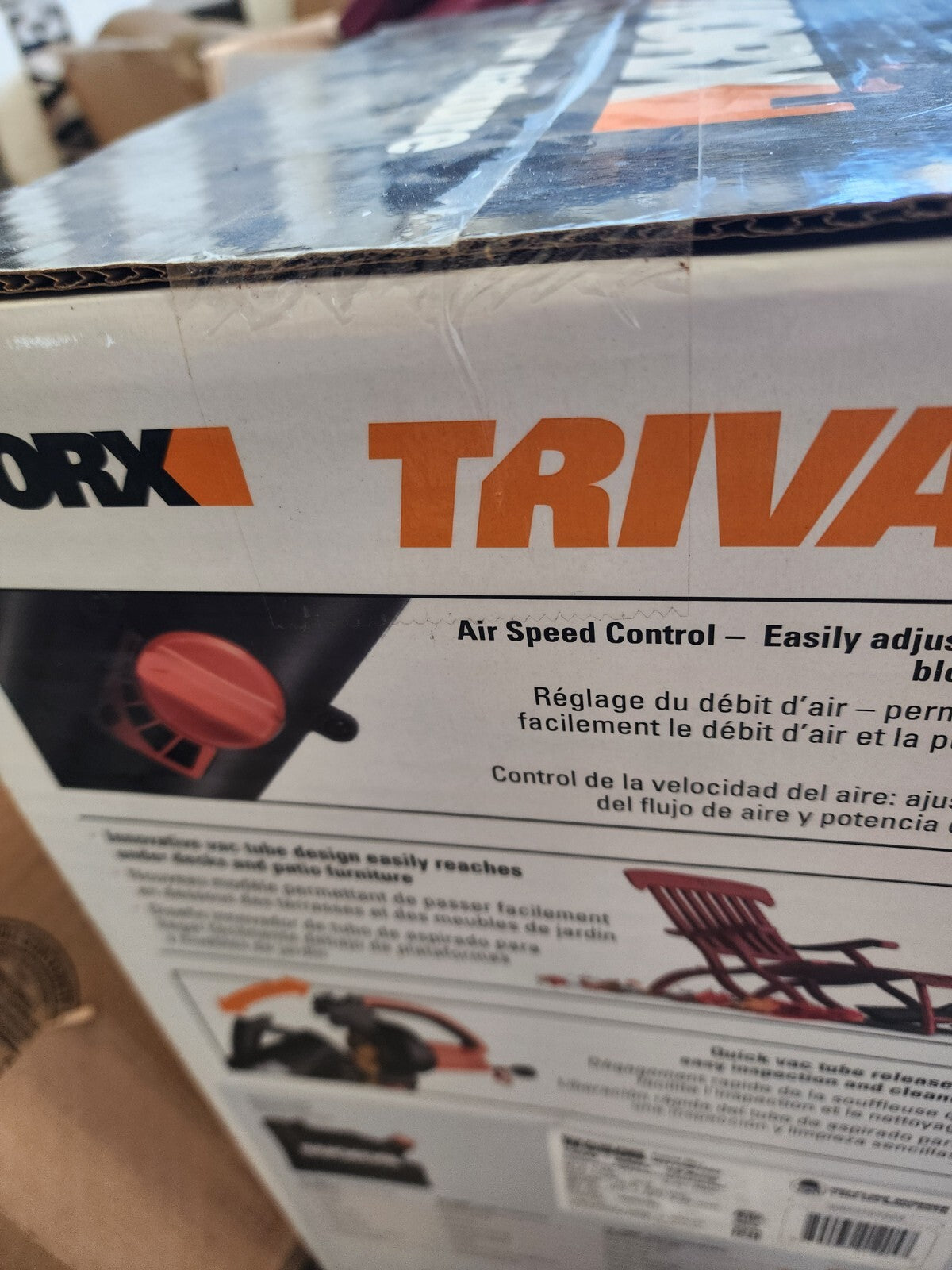 WORX Trivac WG505 Black/Orange 3-in-1 Leaf Vacuum Blower NEW SEALED