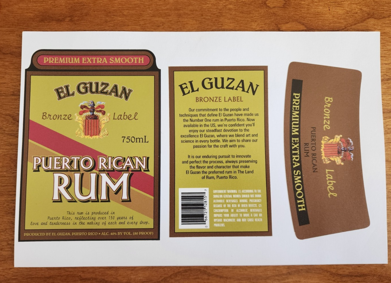 El Guzan Puerto Rican Rum Beverage Sticker Prop