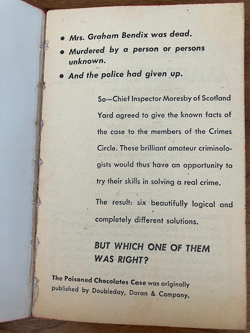 Vtg Paperback - The Poisoned Chocolates Case by Anthony Berkeley