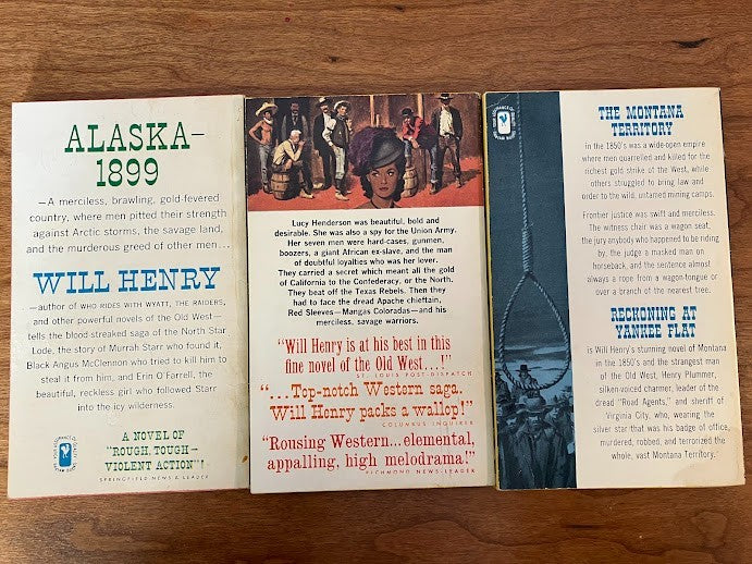 Bantam Books by Will Henry - lot of 3