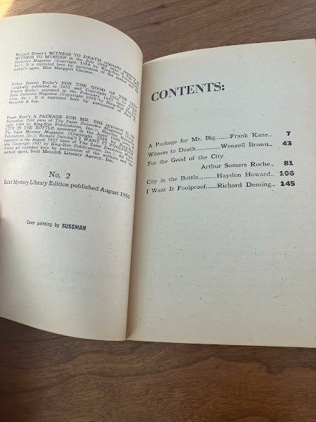 The Saint Mystery Library - Witness to Death by Wenzell Brown