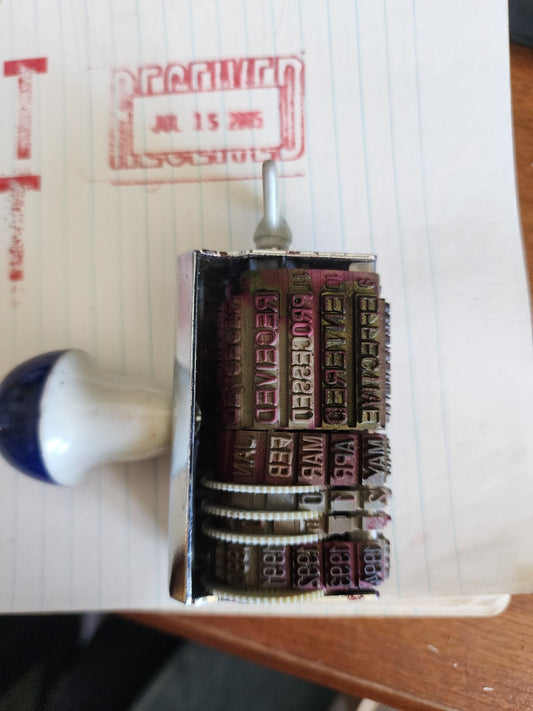 Multi use Stamper Vintage Office Supplies