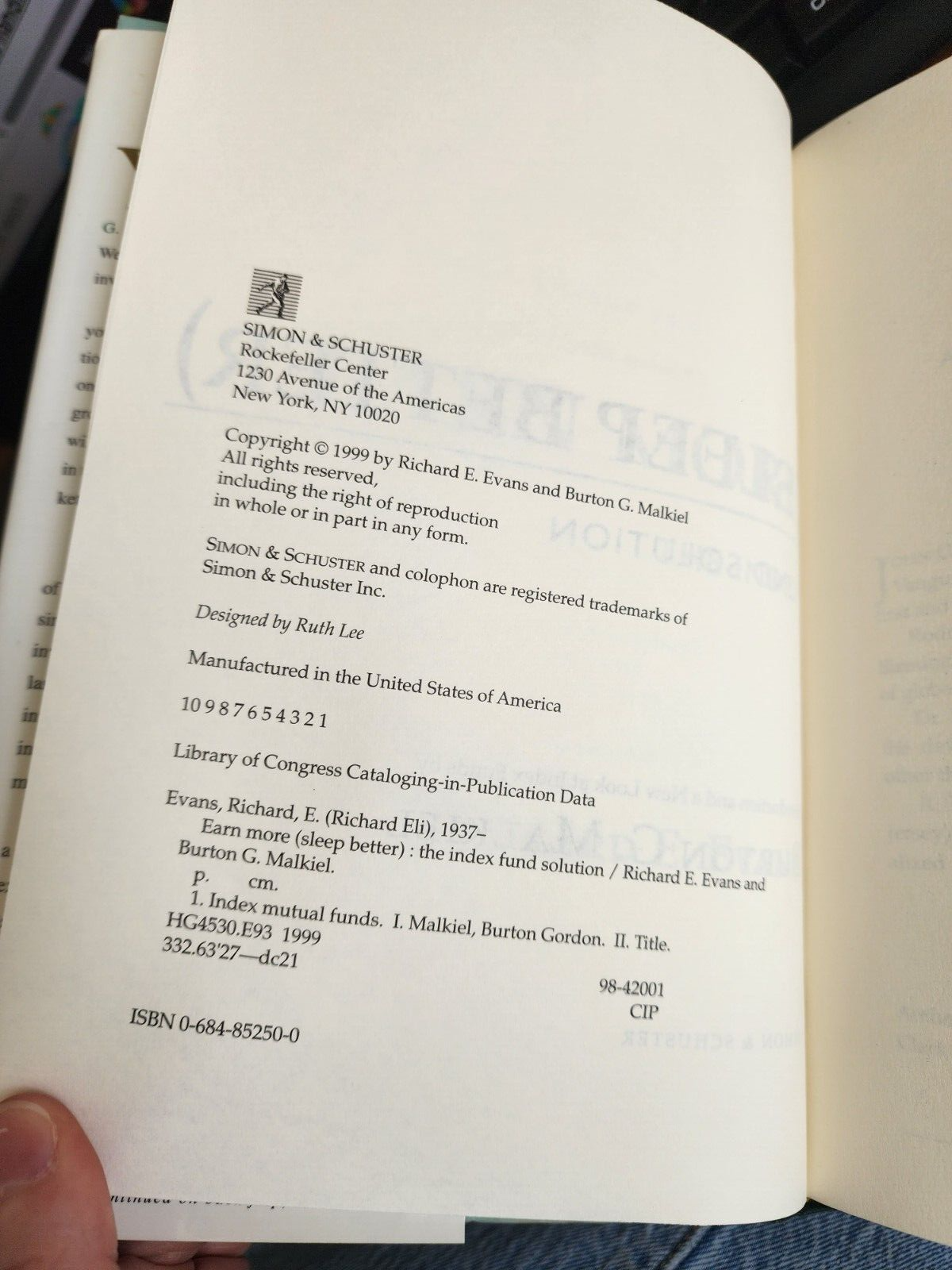 Earn More [Sleep Better]: The Index Fund Solution  by Evans, Richard E.