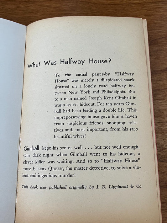 Vintage Paperback - HALFWAY HOUSE by Ellery Queen