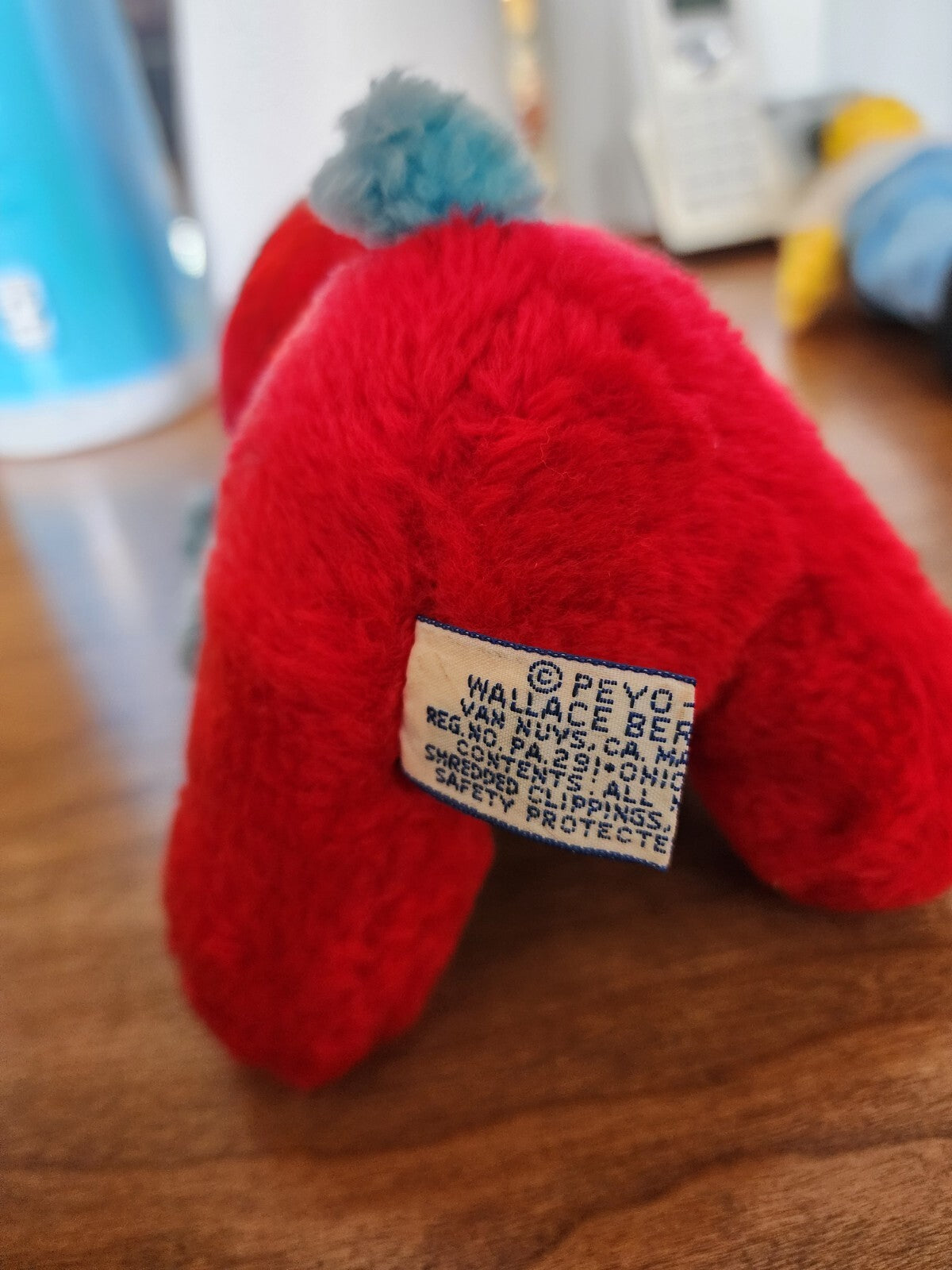 Vintage Papa Smurf 8" Plush Stuffed Toy 1981 Wallace Berrie & Co. Korea