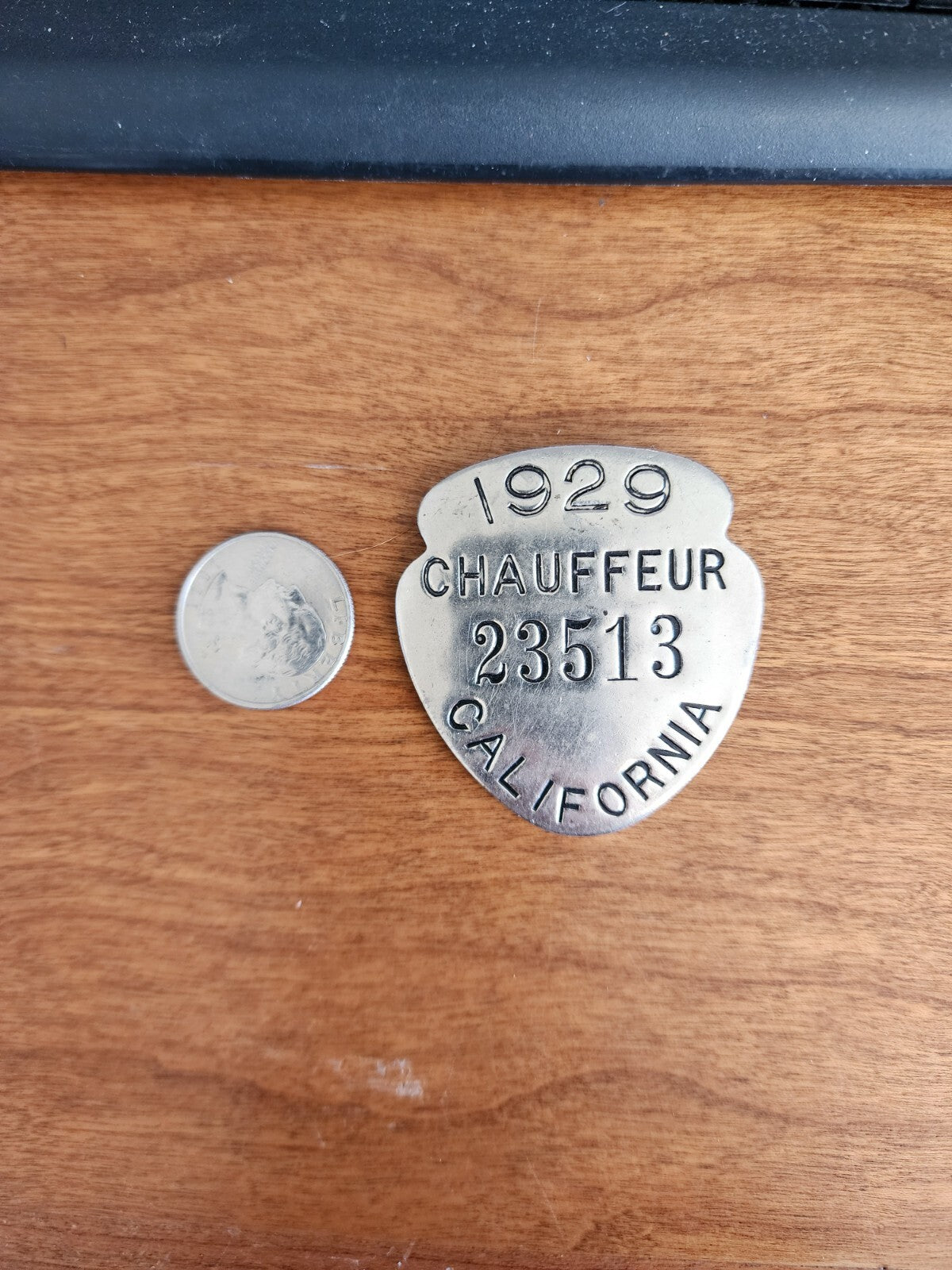 1929 Registered Chauffeur Badge California #23513