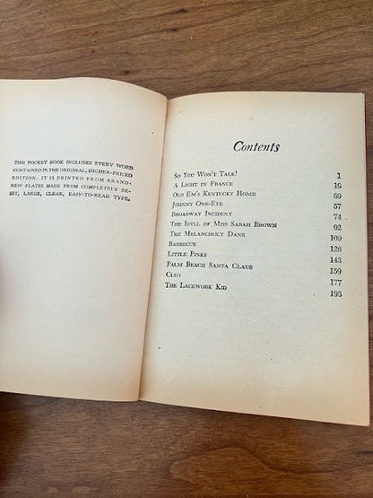 Pocket Book - Runyon A La Carte By Damon Runyon