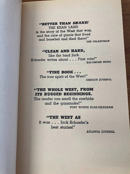 Bantam Books - The Kean Land by Jack Schaefer