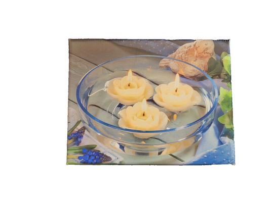 Home harmonies Azure Floating Rose Candle set NEW!